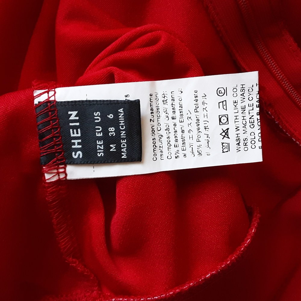 SHEIN Orange Red Ruffled Rompers - Picture 10 of 10
